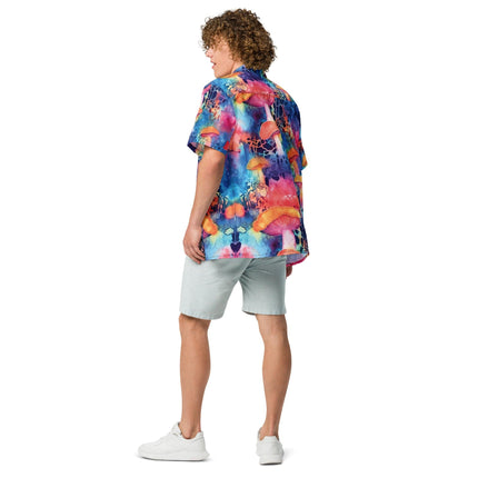 Playful Mushroom Button Shirt for Rave & Festival