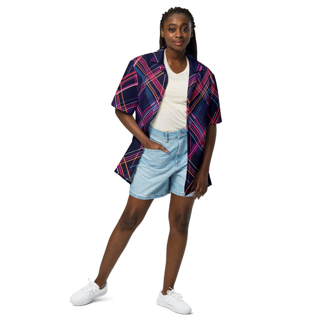 Festival-Ready Plaid Button Shirt