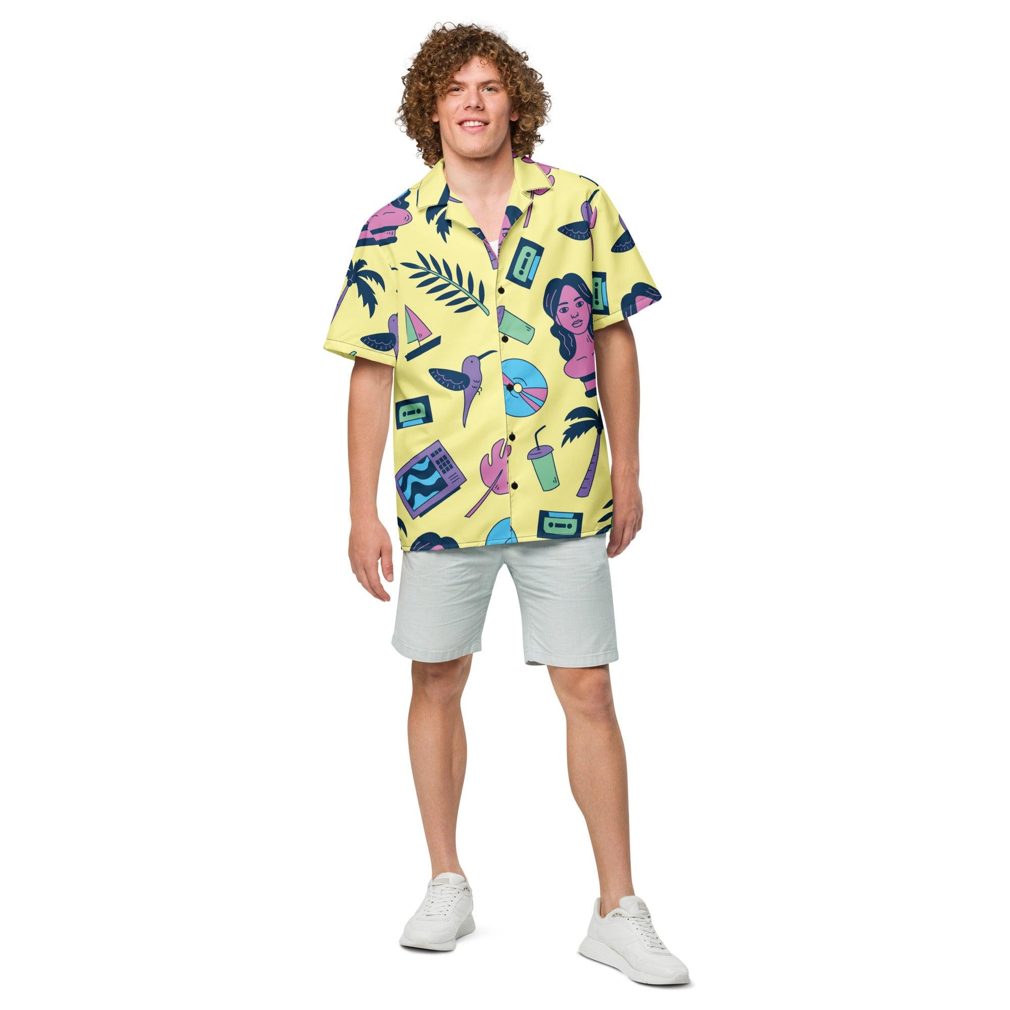 Custom Retro Button Shirt - Perfect for Raves & Festivals