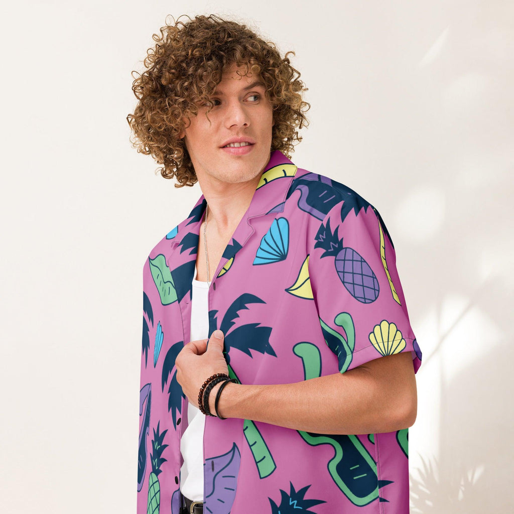 Retro Button Shirt for Raves and Festivals