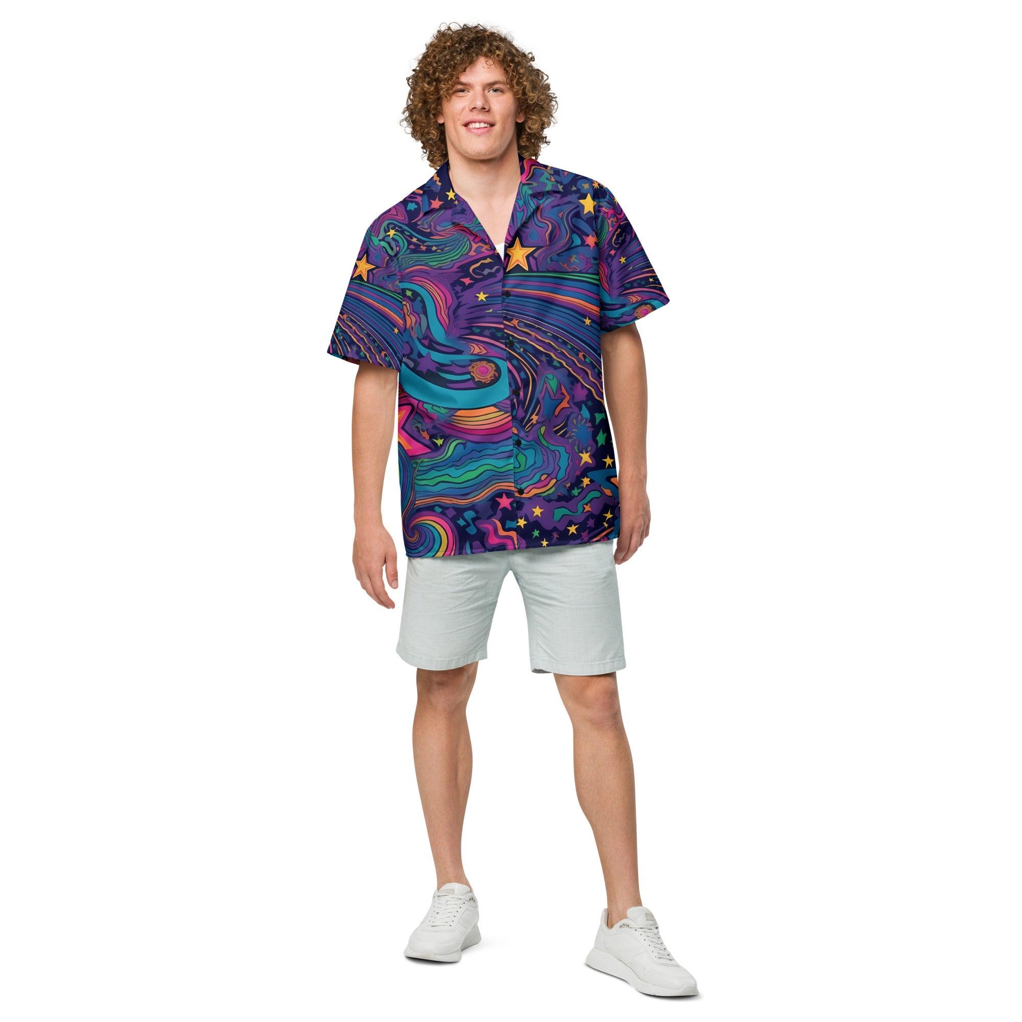 Trippy Universe Festival Button-Up Shirt