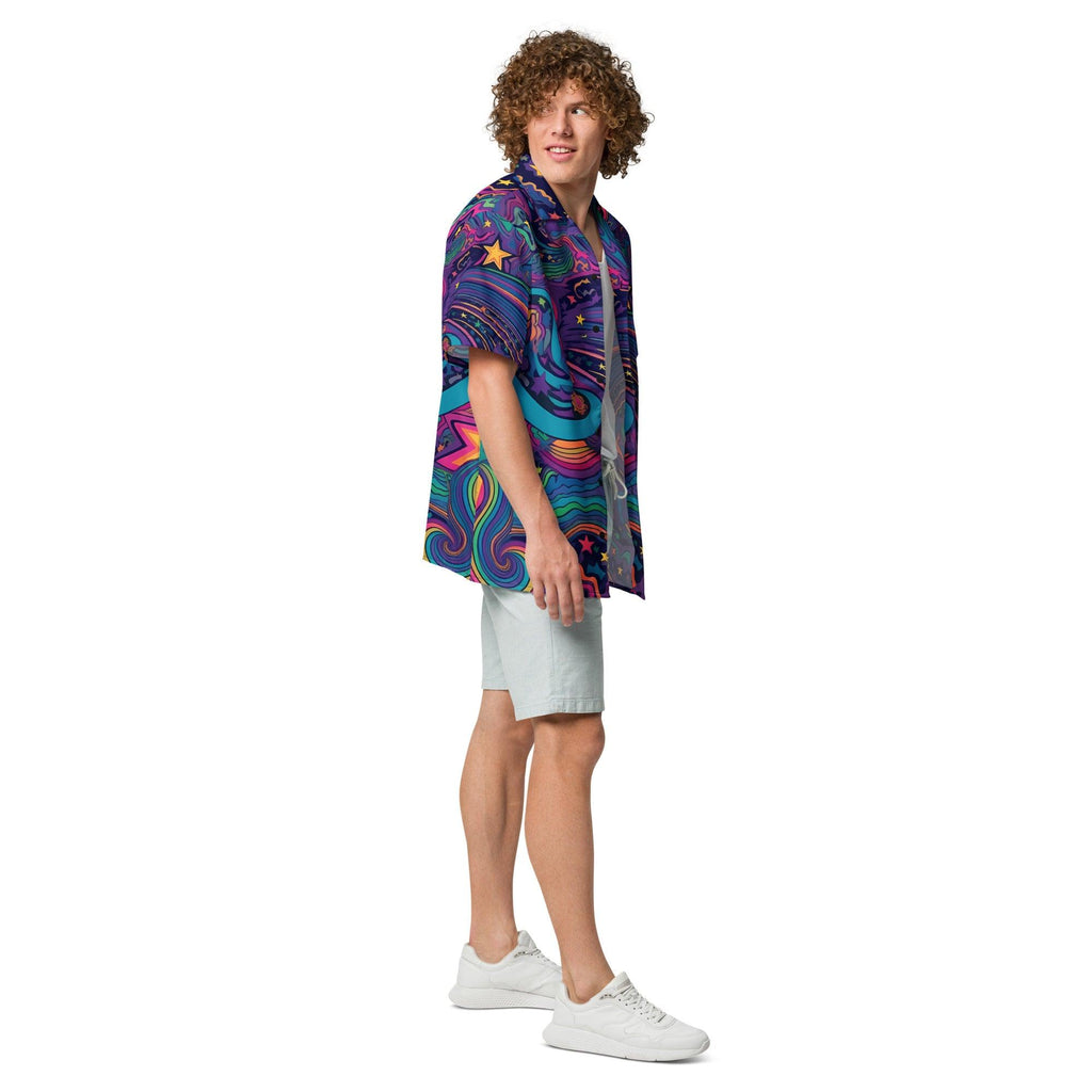 Trippy Universe Festival Button-Up Shirt