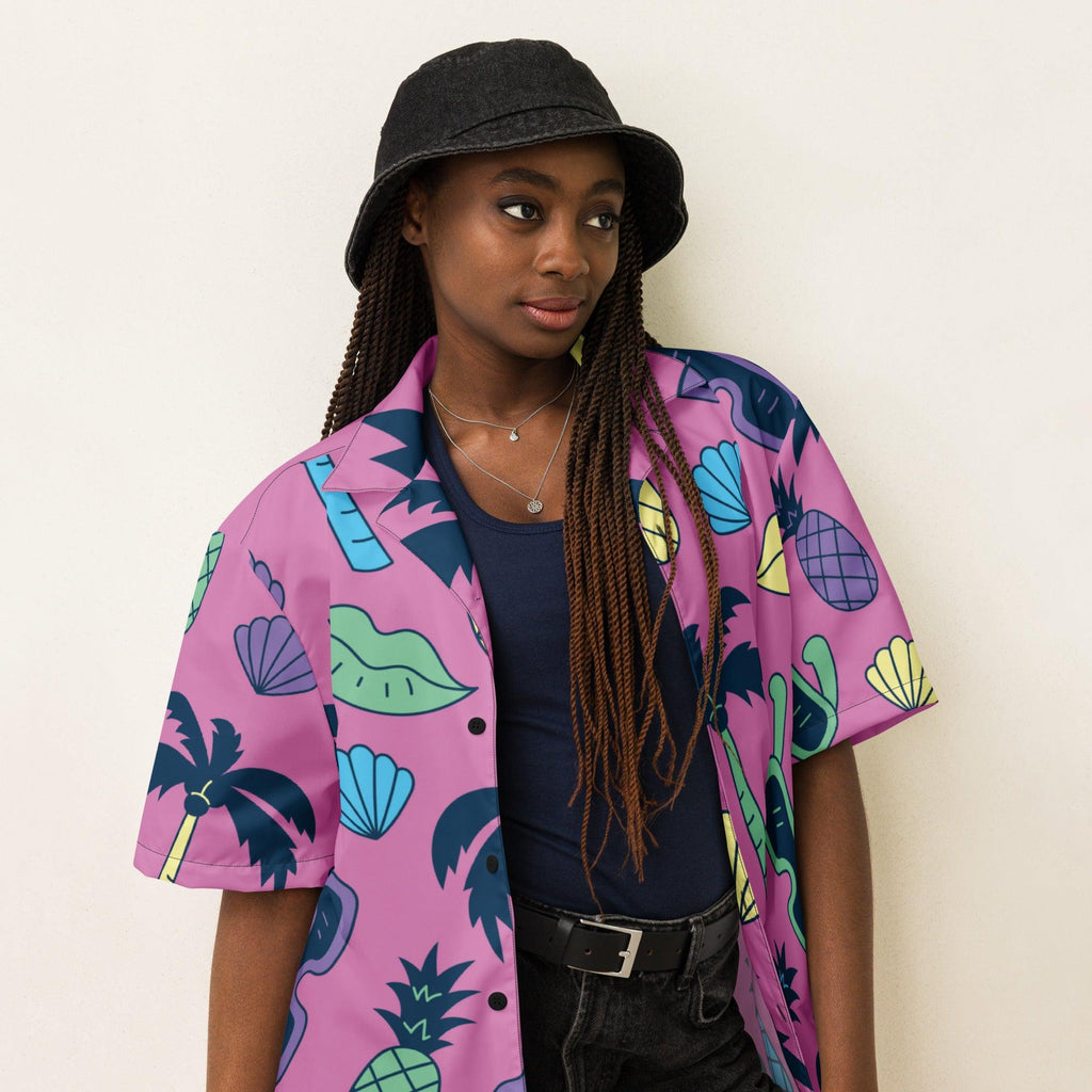 Retro Button Shirt for Raves and Festivals