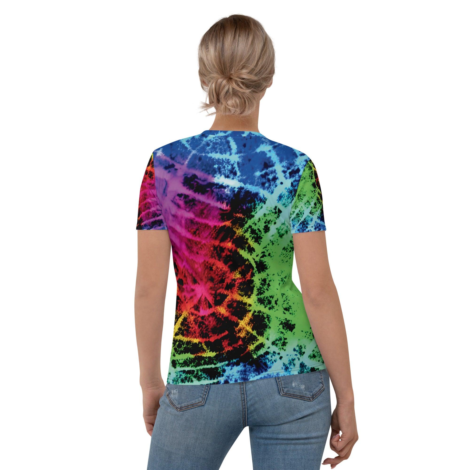 Neon Tie-Dye Festival Vibe T-shirt for Women