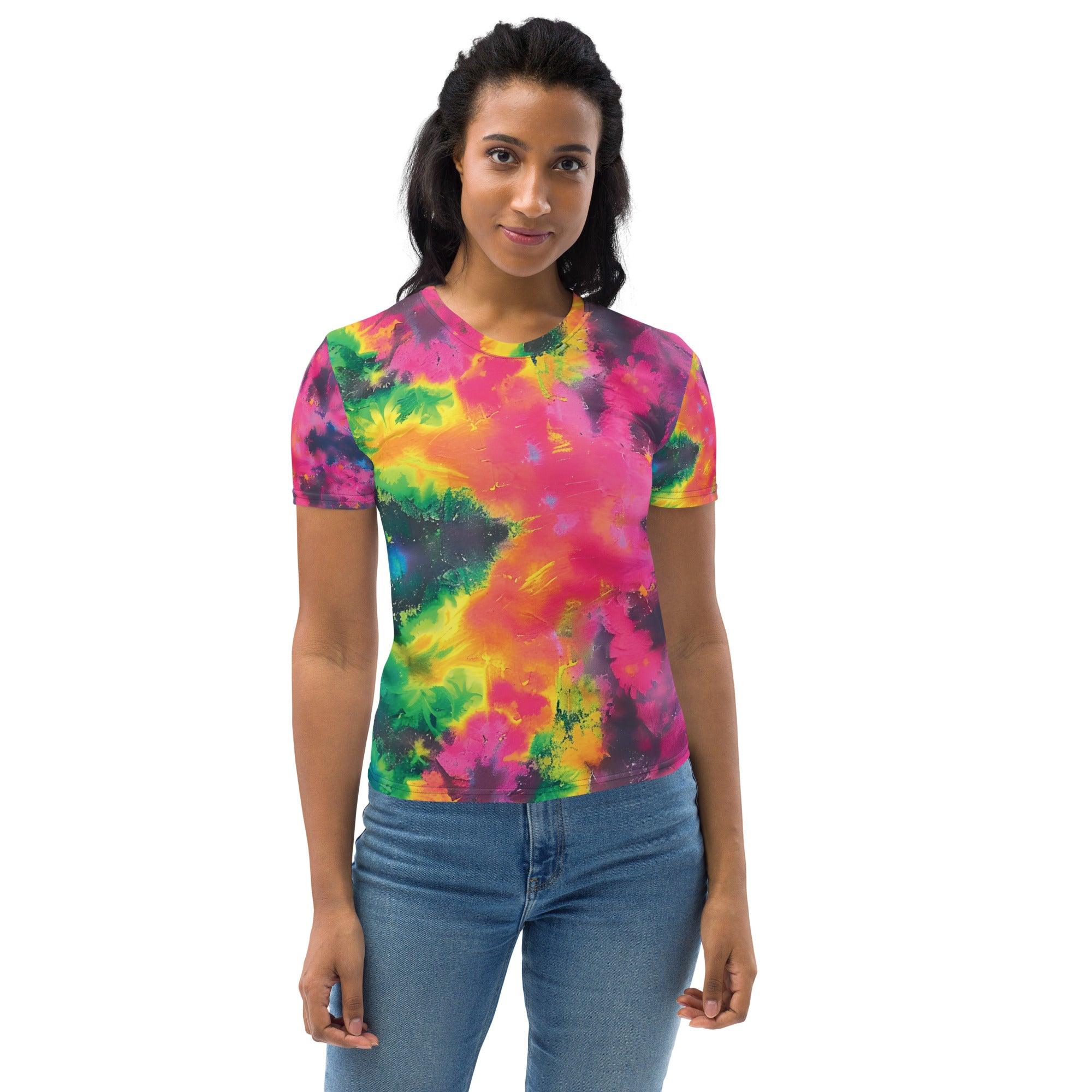 Vibrant Tie-Dye Festival T-Shirt for Women