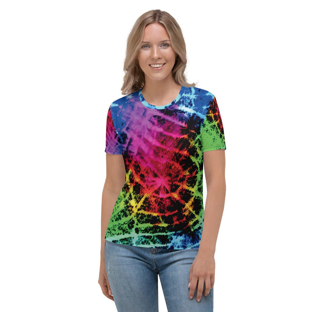 Neon Tie-Dye Festival Vibe T-shirt for Women