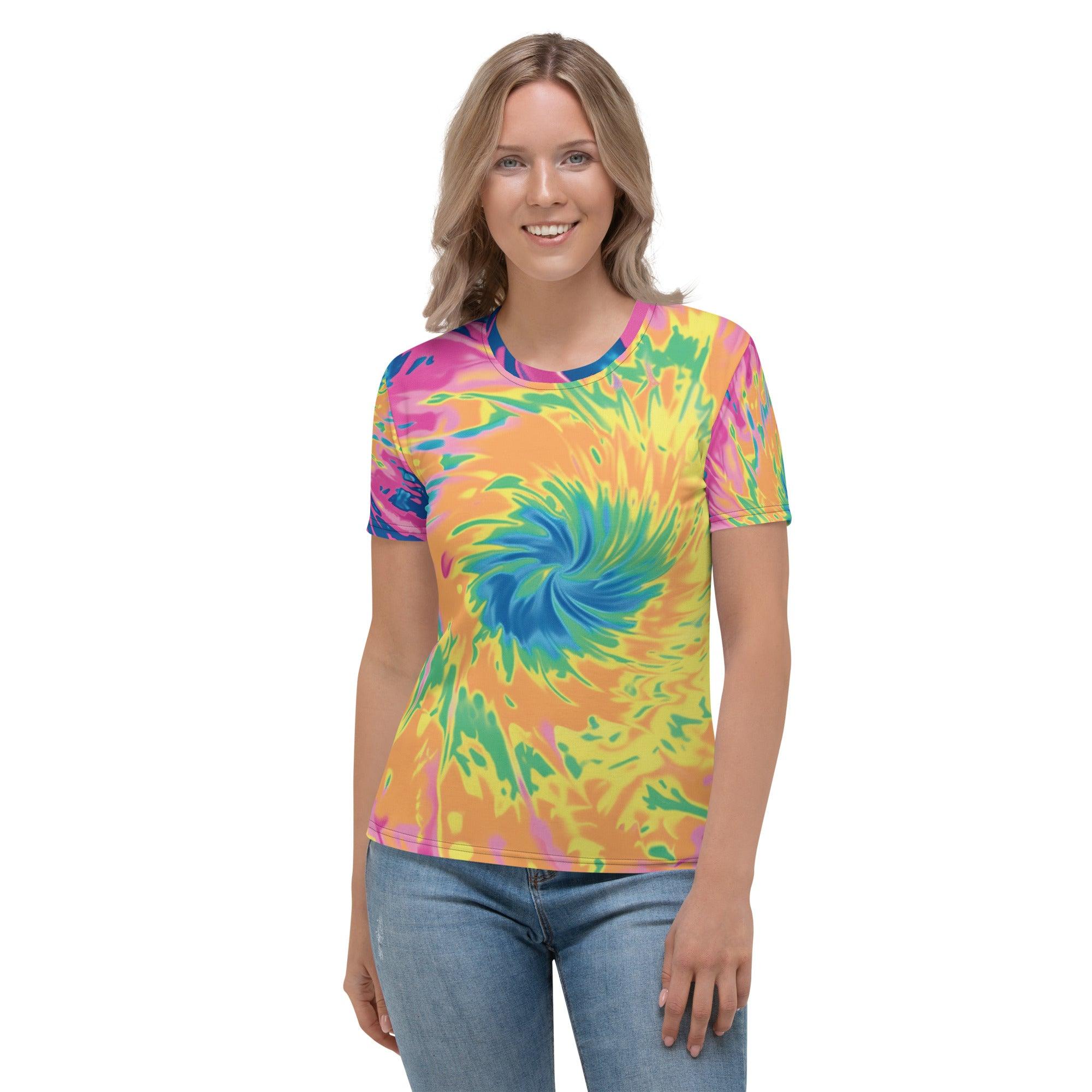 Vibrant Tie-Dye Festival T-Shirt for Women