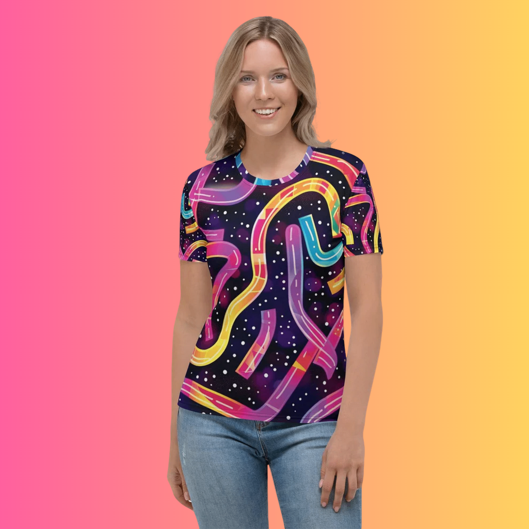 Vibrant Abstract Festival Women's T-shirt