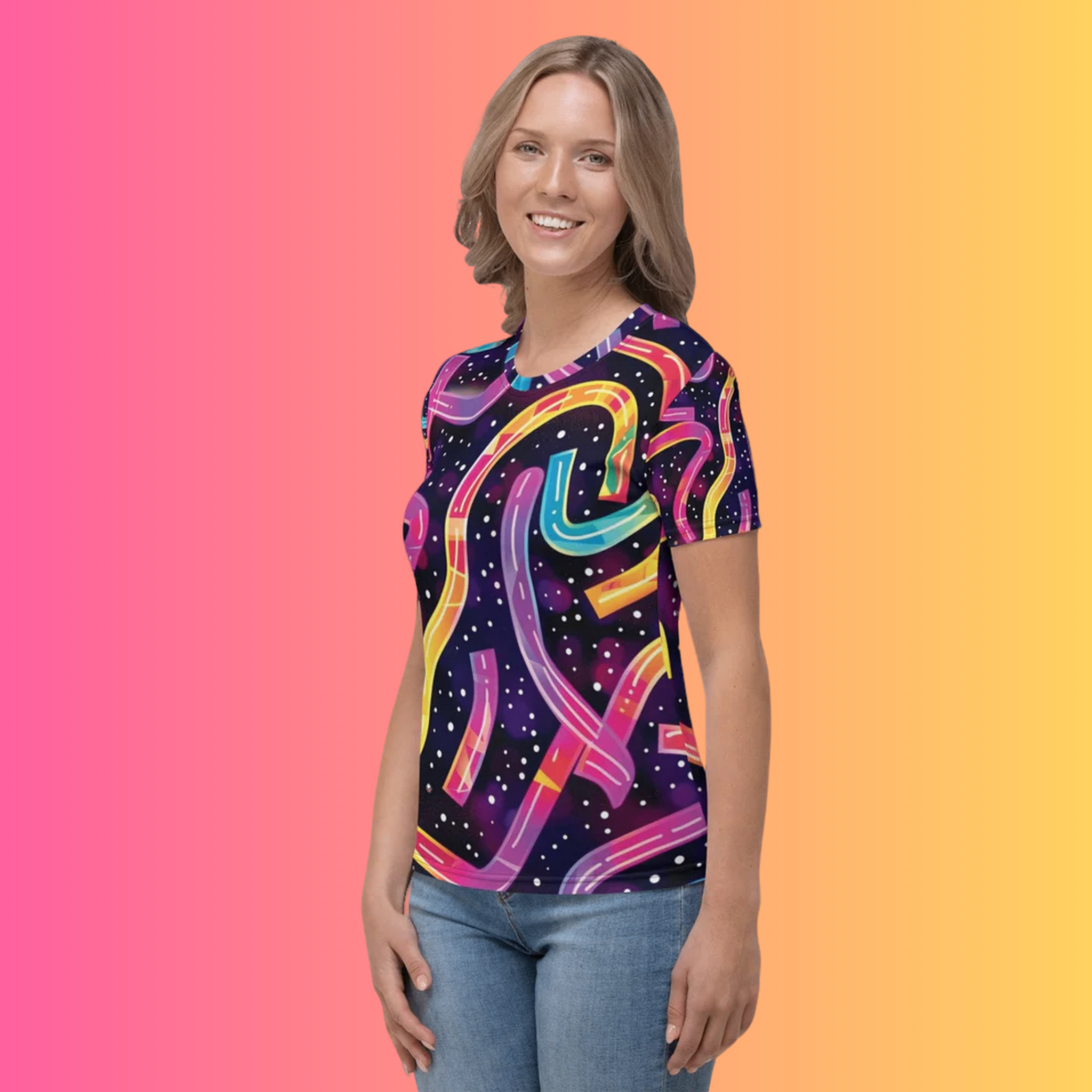 Vibrant Abstract Festival Women's T-shirt