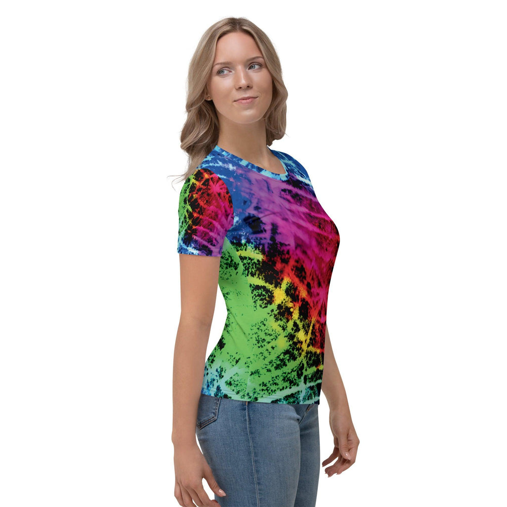 Neon Tie-Dye Festival Vibe T-shirt for Women