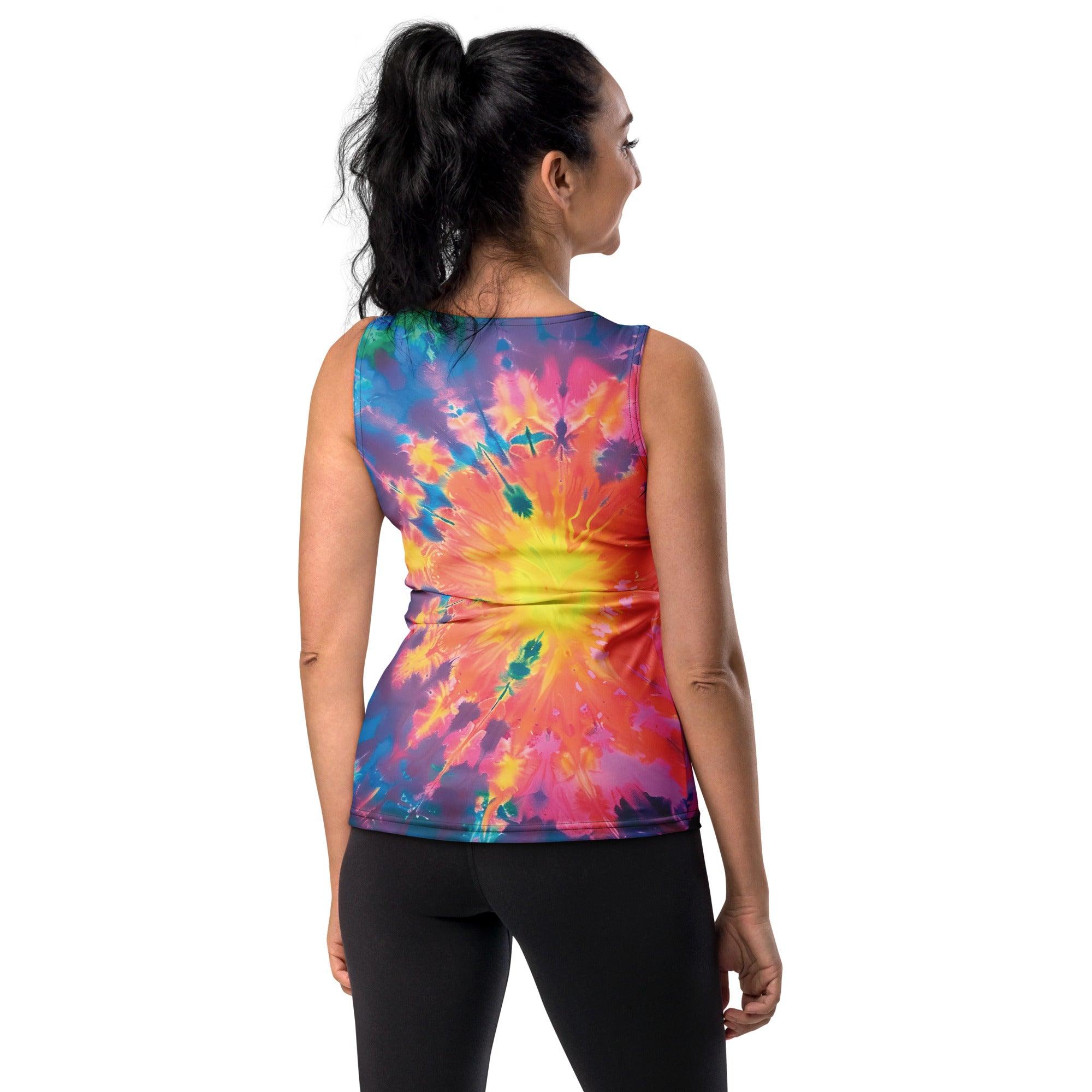 Vibrant Groovy Tie-Dye Tank Top for Festivals