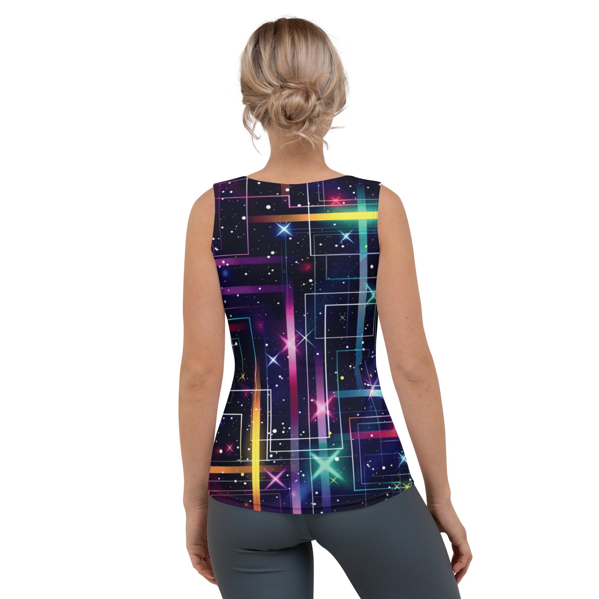 Vibrant Trippy Abstract Tank Top for Raves & Festivals
