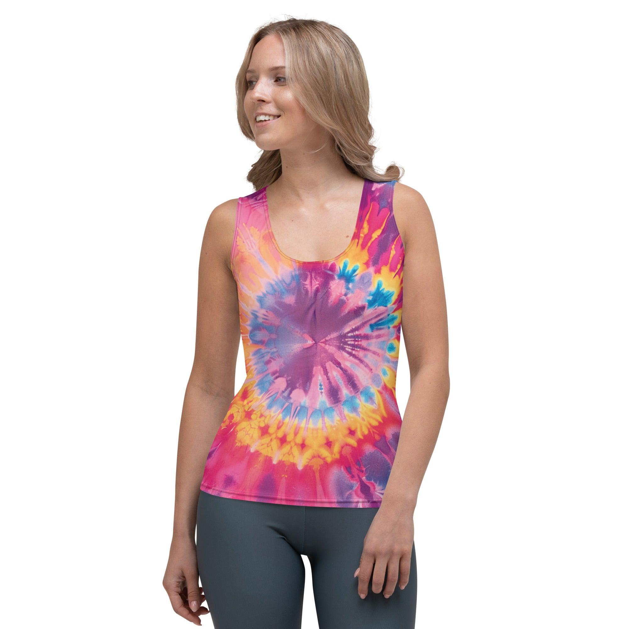 Vibrant Tie-Dye Tank Top for Festivals & Raves