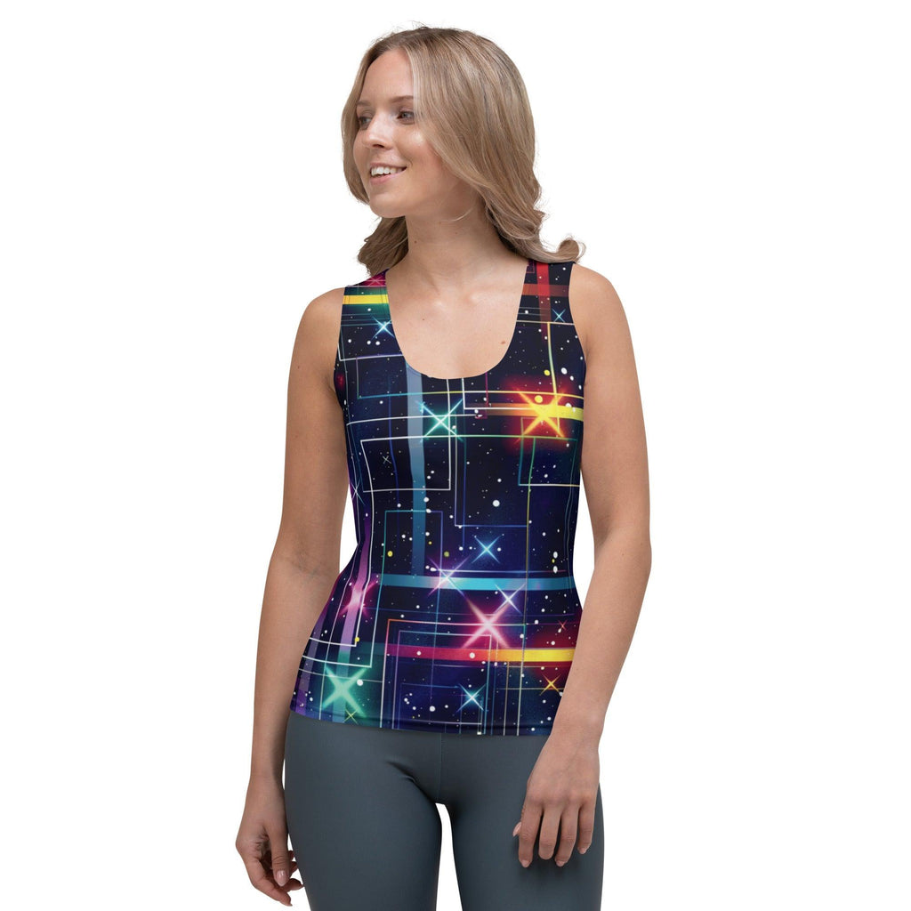 Vibrant Trippy Abstract Tank Top for Raves & Festivals