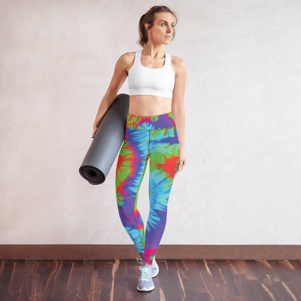 Neon Tie-Dye Yoga Leggings for Ultimate Festival Vibes