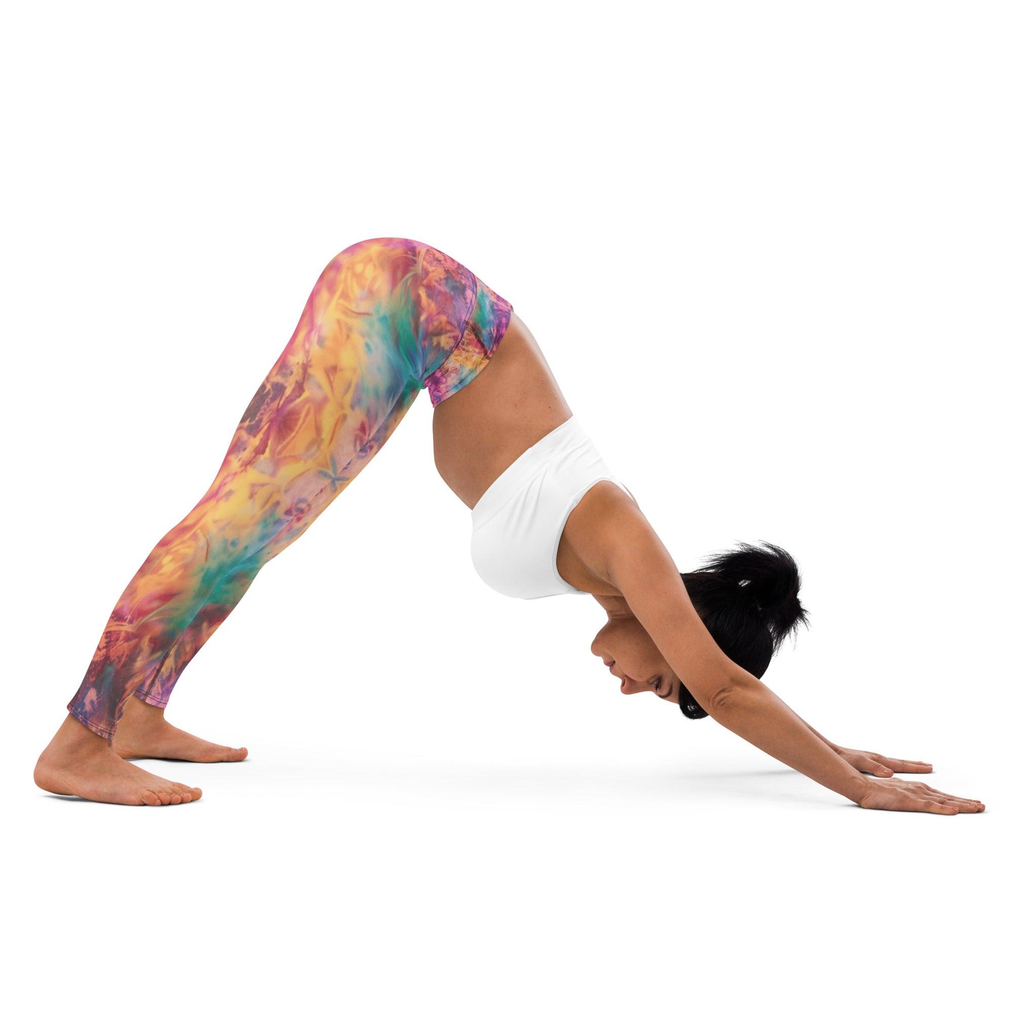 Vibrant Tie-Dye Yoga Leggings for Festivals & Raves