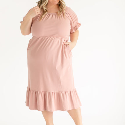 Amy Puff Sleeve Midi Dress