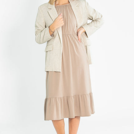 Amy Puff Sleeve Midi Dress