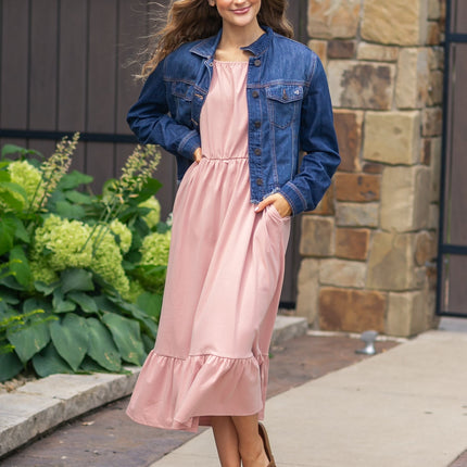 Amy Puff Sleeve Midi Dress