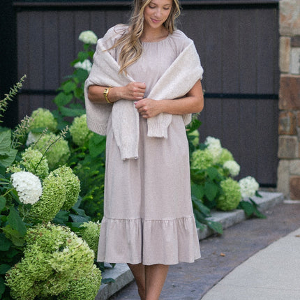 Amy Puff Sleeve Midi Dress