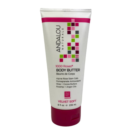 Body Butter, 1000 Roses, 8oz, Andalou Naturals