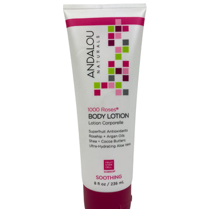 Body Lotion, 1000 Roses, 8oz, Andalou Naturals