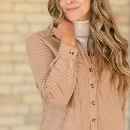 Anika Corduroy Shirt Dress - FINAL SALE