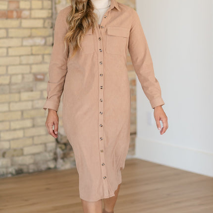 Anika Corduroy Shirt Dress - FINAL SALE