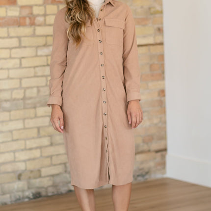 Anika Corduroy Shirt Dress - FINAL SALE