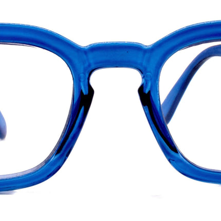 Apollo, (Blue Light Glasses) (Computer Reading Glasses) Reduce Eyestrain A/R Anti Glare +1.25... +3.00, Large Square (Blue) NY Fifth Avenue.