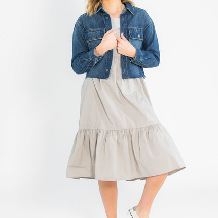 Ava Square Neck Midi Dress - FINAL SALE