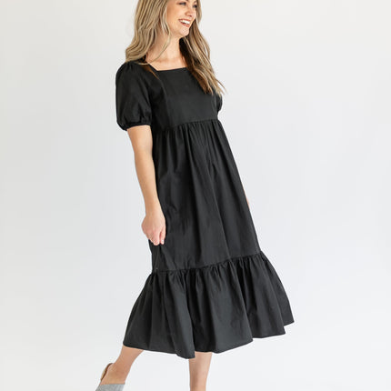 Ava Square Neck Midi Dress - FINAL SALE