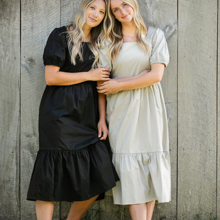 Ava Square Neck Midi Dress - FINAL SALE