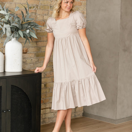 Ava Square Neck Midi Dress - FINAL SALE