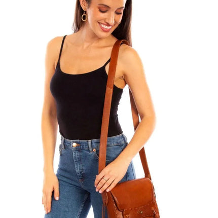 Scully Leather Brown Flap - Women's Handbag