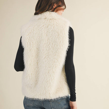 Taupe Faux Fur Vest