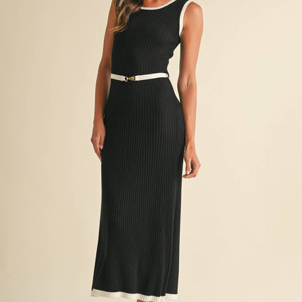 Sleeveless Sweater Midi Dress