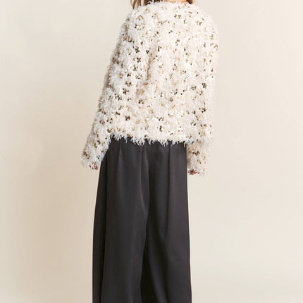 Fuzzy Sequins Jacket