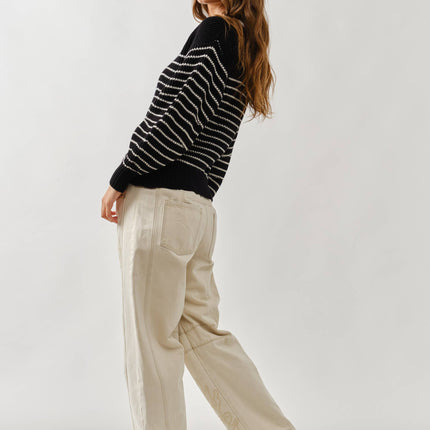 Black & White Stripe Sweater