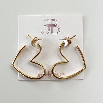 Harley Small Heart Hoops