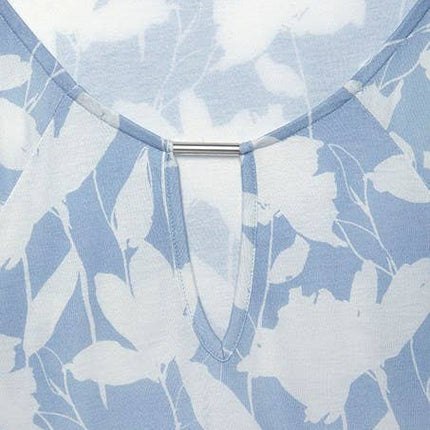 Sky Blossom Keyhole Top