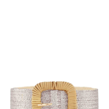 Straw Wrapped Round Rectangle Elastic Belt