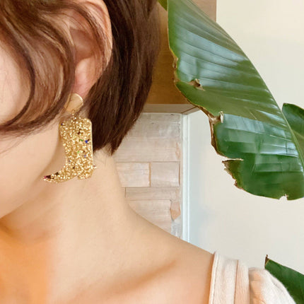 Glittered Up Cowgirl Earrings: Pink