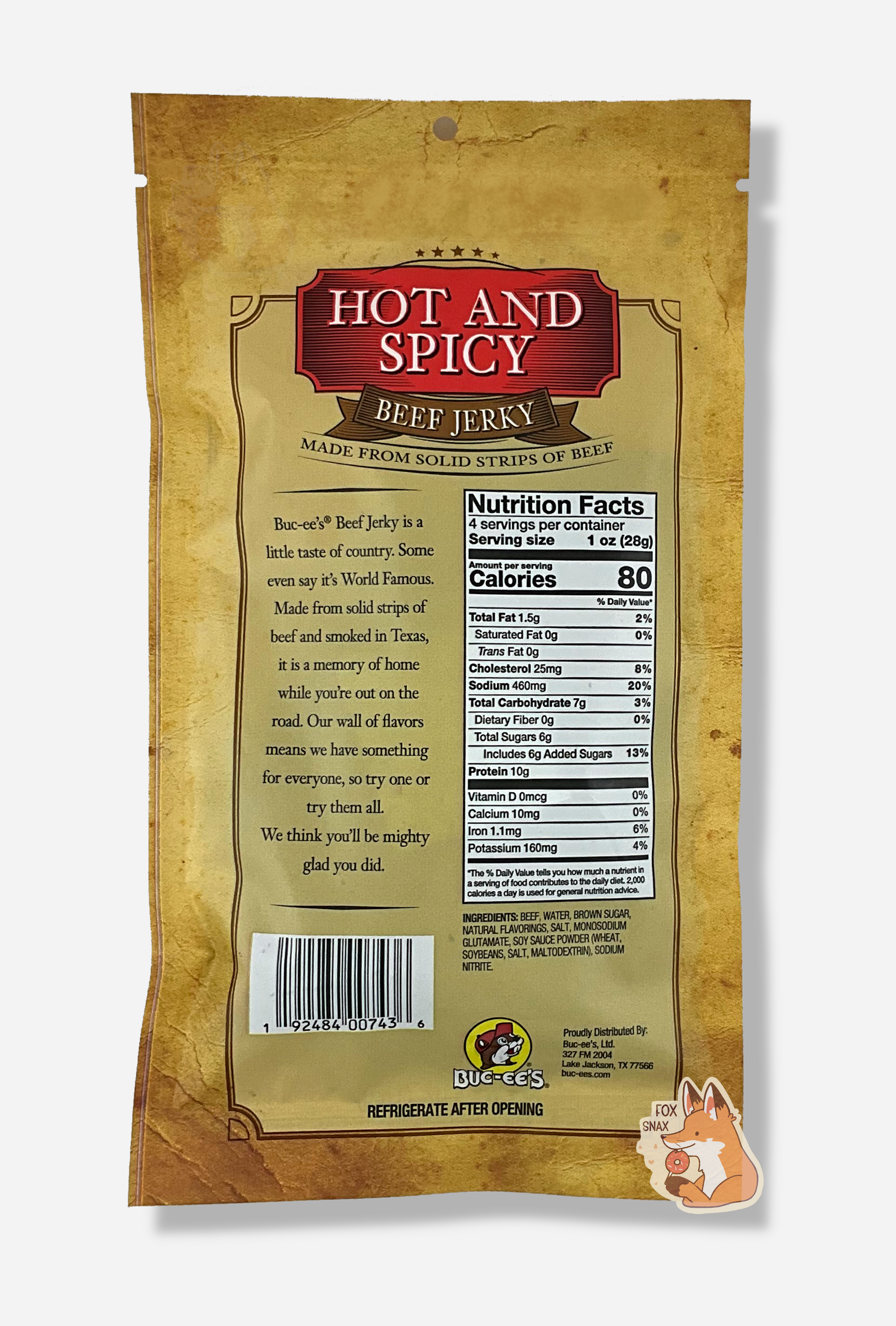 Buc-ee's Hot And Spicy Beef Jerky
