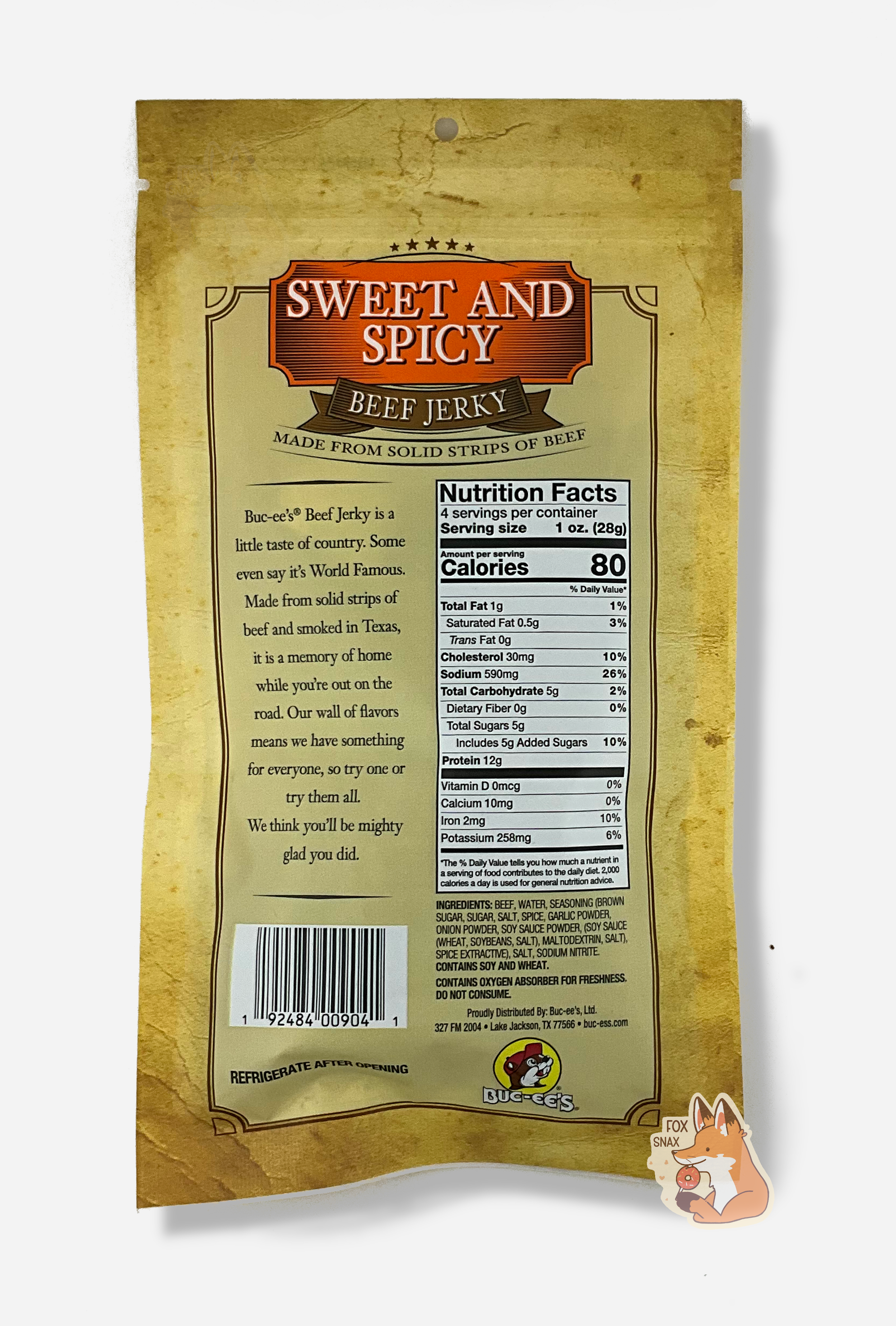 Buc-ee's Sweet And Spicy Beef Jerky