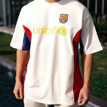 Barcelona Logo Oversized T-shirt with Iconic Detail