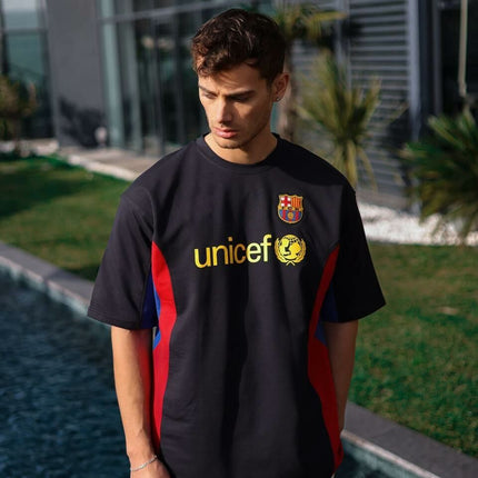 Barcelona Logo Oversized T-shirt with Iconic Detail