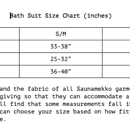 Merino Wool Sauna Bath Suit