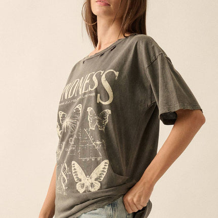 Kindness Butterfly Mineral Wash Graphic Tee