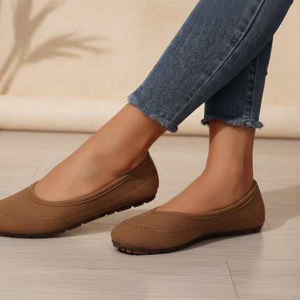 Women’s Low-Cut Round Toe Loafers – Slip-On Flat Casual Shoes